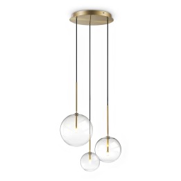 Equinoxe SP3 - Ideal Lux - lampa wisząca – kolor Mosiądz (nr kat. 339702)
