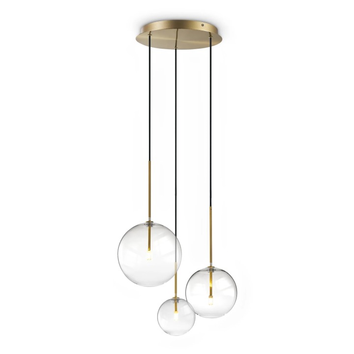 Equinoxe SP3 - Ideal Lux - lampa wisząca – kolor Mosiądz (nr kat. 339702)