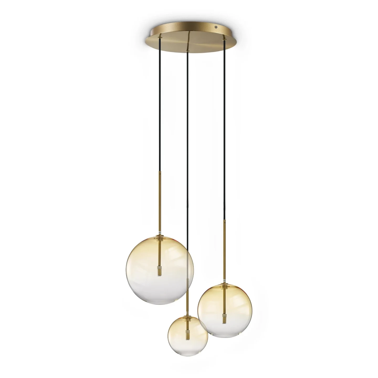 Equinoxe SP3 - Ideal Lux - lampa wisząca – kolor Bursztynowy cieniowany (nr kat. 364827)
