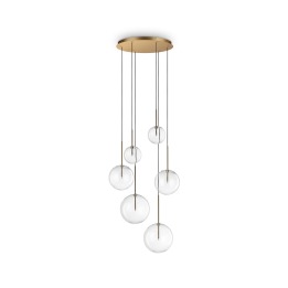 Equinoxe SP6 - Ideal Lux - lampa wisząca – kolor Mosiądz (nr kat. 317243)
