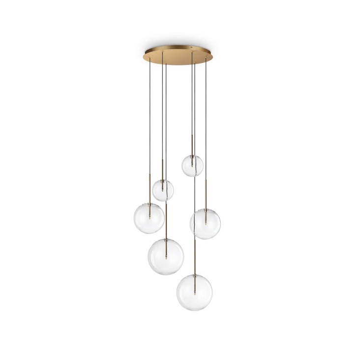Equinoxe SP6 - Ideal Lux - lampa wisząca – kolor Mosiądz (nr kat. 317243)