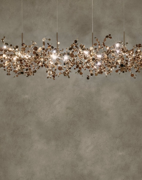 Argent 4 Linear - Terzani - lampa wisząca – kolor Różowe złoto (sunset rose) (nr kat. 0N92SA8C8F)