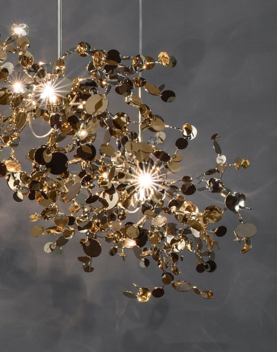 Argent 4 Linear - Terzani - lampa wisząca – kolor Złoty (nr kat. 0N92SP7C8F)