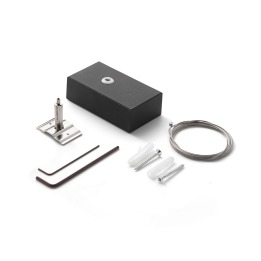 Fluo Kit Single Steel Cable 2 Mt + Ceiling Cup - Ideal Lux - akcesoria techniczne – kolor Czarny (nr kat. 277912)