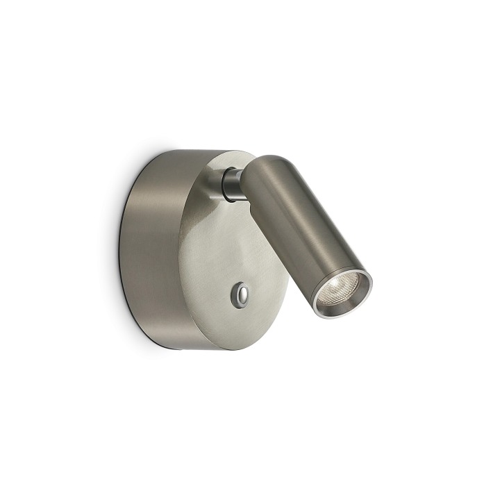 Bean AP Round Rechargeable - Ideal Lux - kinkiet – kolor Nikiel (nr kat. 364810)