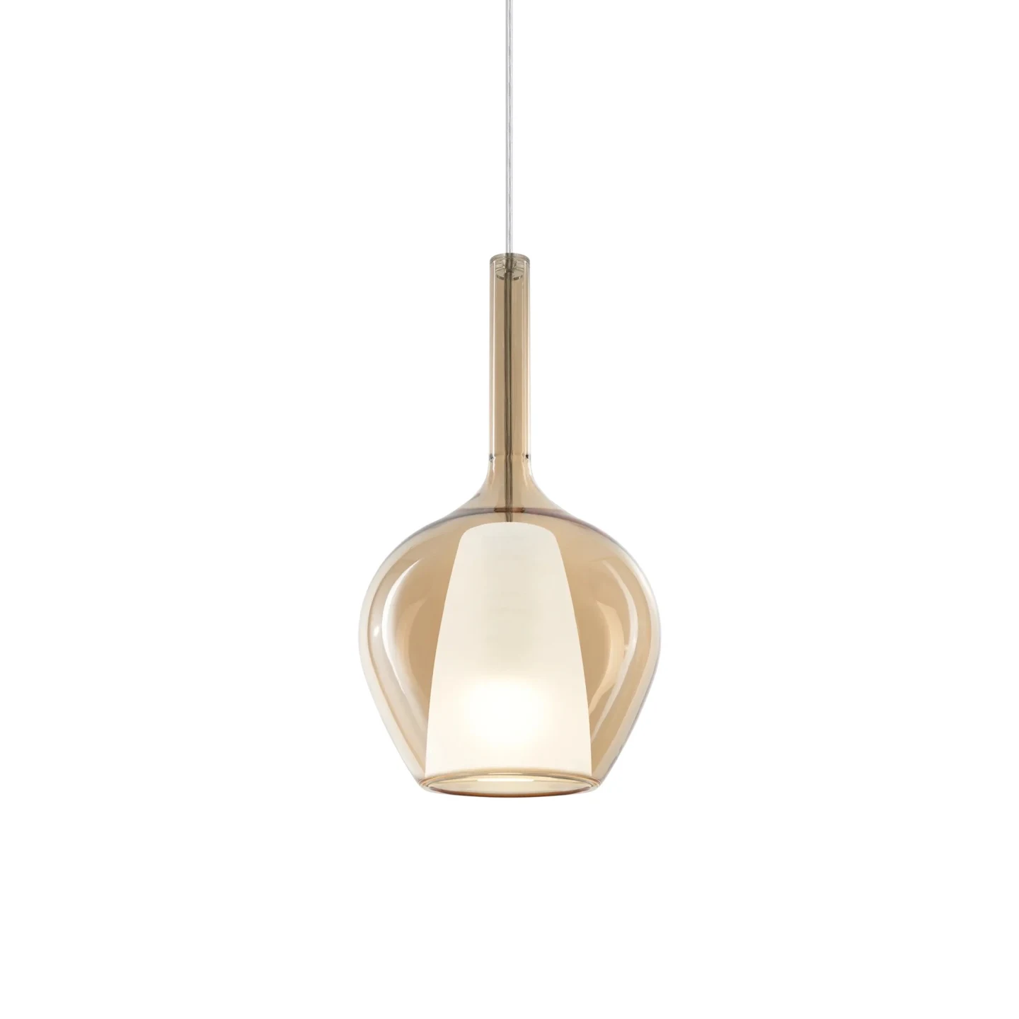 Kalique SP1-1 D18 - Ideal Lux - lampa wisząca – kolor Bursztynowy (nr kat. 359885)