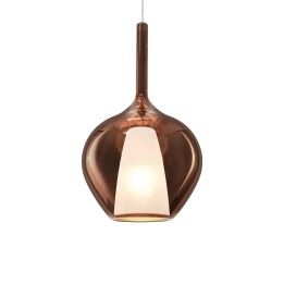 Kalique SP1-1 D28 - Ideal Lux - lampa wisząca – kolor Miedź (nr kat. 359540)