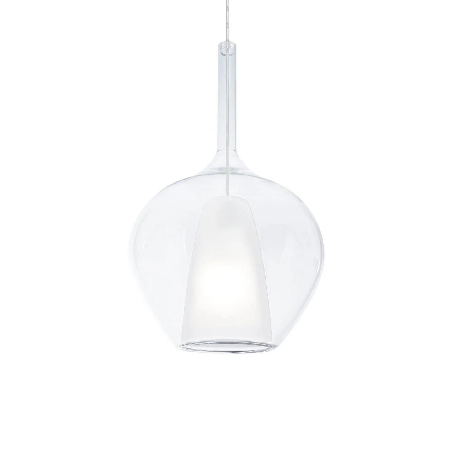 Kalique SP1-1 D28 - Ideal Lux - lampa wisząca – kolor Przezroczysty (nr kat. 359571)