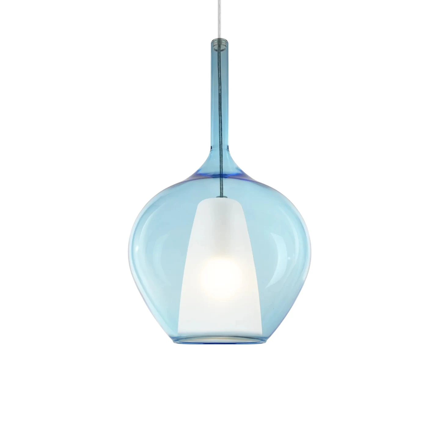 Kalique SP1-1 D28 - Ideal Lux - lampa wisząca – kolor Błękitny (nr kat. 359588)