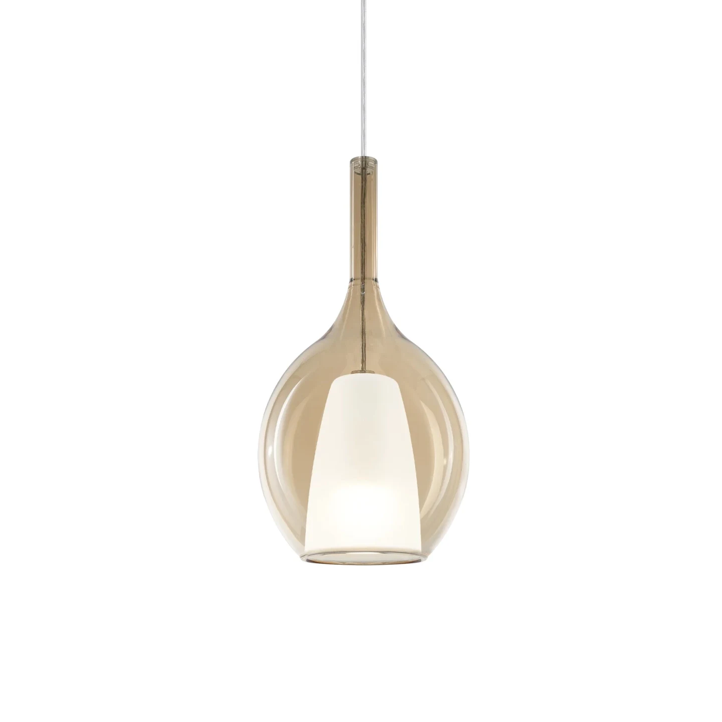 Kalique SP1-2 D18 - Ideal Lux - lampa wisząca – kolor Bursztynowy (nr kat. 360003)