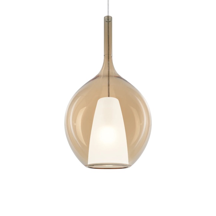 Kalique SP1-2 D28 - Ideal Lux - lampa wisząca – kolor Bursztynowy (nr kat. 359632)