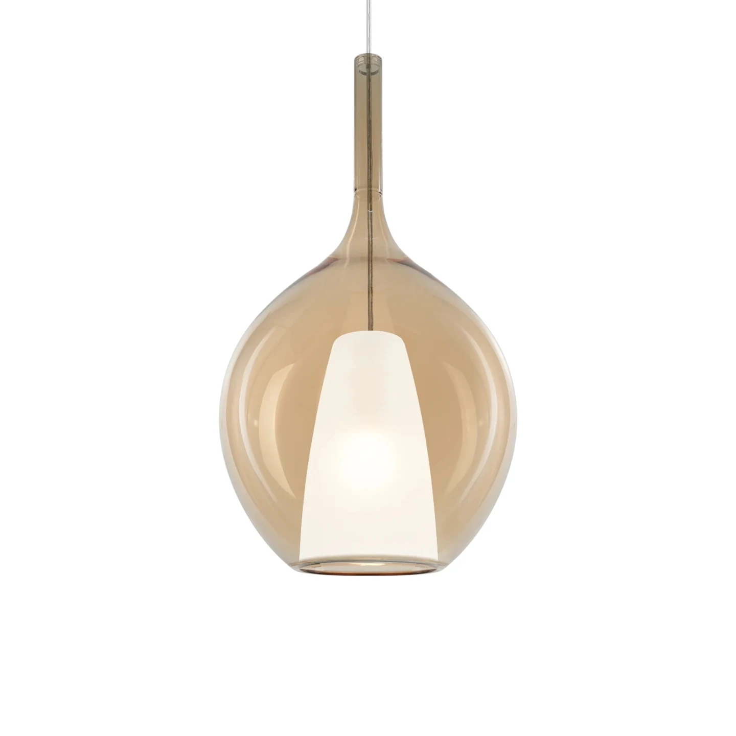 Kalique SP1-2 D28 - Ideal Lux - lampa wisząca – kolor Bursztynowy (nr kat. 359632)