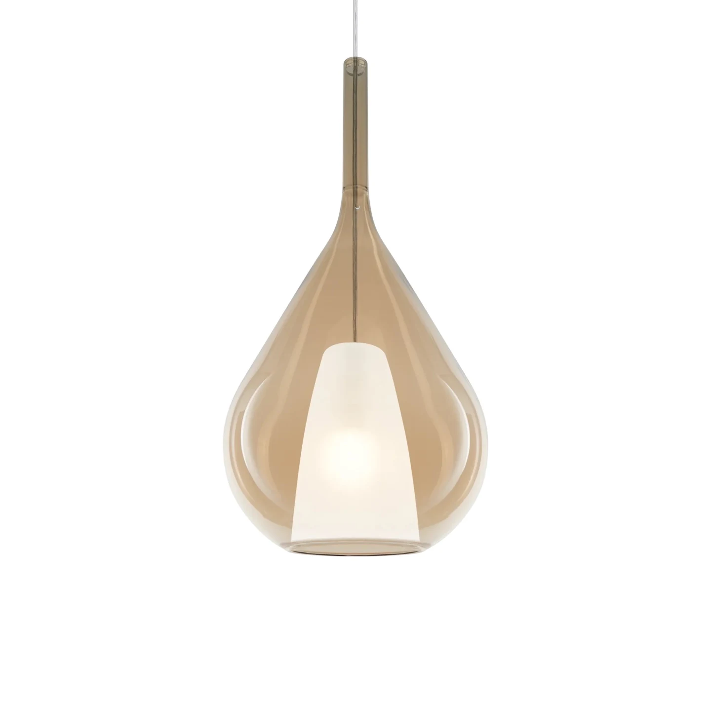 Kalique SP1-3 D28 - Ideal Lux - lampa wisząca – kolor Bursztynowy (nr kat. 359748)