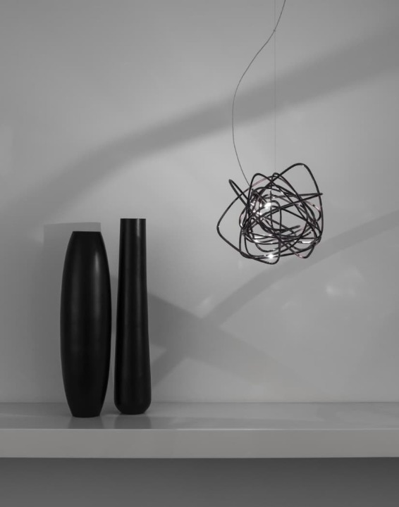 Doodle - Terzani - lampa wisząca – kolor Czarny nikiel (nr kat. 0J80SE9C8FL)