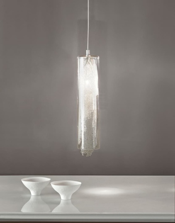 Frame Cylinder L (Ø 10 cm) - Terzani - lampa wisząca – kolor Biały (nr kat. 0Q02SE8A9F)