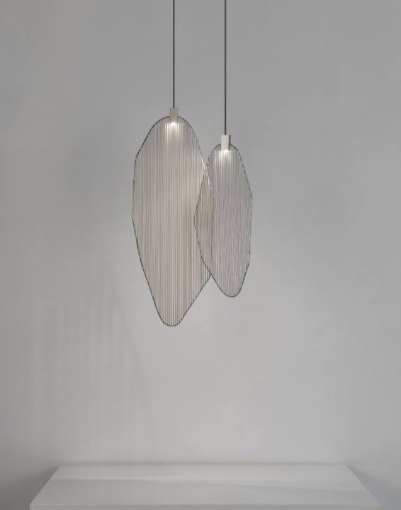 Harpe 2 L - Terzani - lampa wisząca – kolor Perłowy matowy (nr kat. 0W025SE8B5FT)