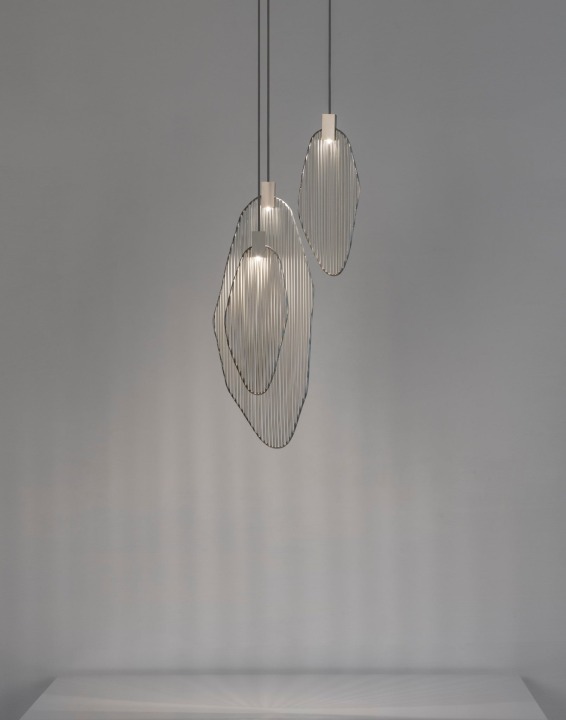 Harpe 3 S - Terzani - lampa wisząca – kolor Perłowy matowy (nr kat. 0W034SE8B5FT)