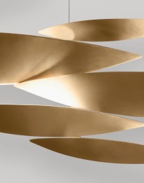 I Lucci Argentati Linear L (220 cm) - Terzani - żyrandol liniowy – kolor Złoty szczotkowany (nr kat. 0N81SL9C8FL)