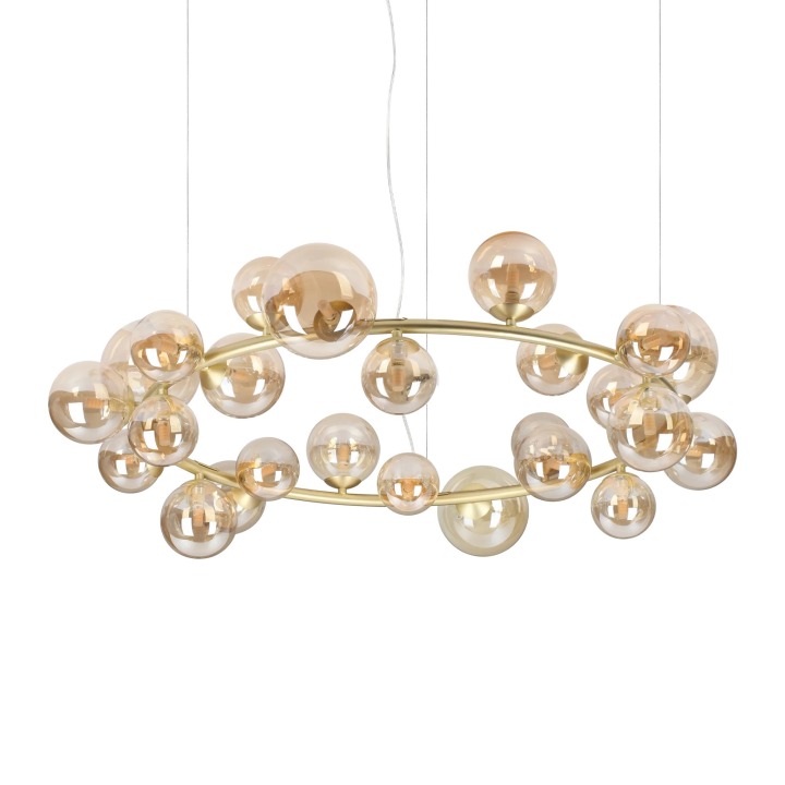 Perlage SP25 - Ideal Lux - lampa wisząca – kolor Bursztynowy (nr kat. 370583)