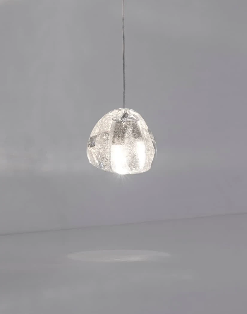 Mizu 15 Round - Terzani - lampa wisząca – kolor Srebrny pył (nr kat. 0R15SE8F4FT)