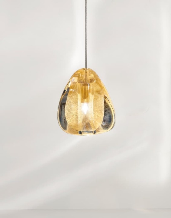 Mizu 26 Round - Terzani - lampa wisząca – kolor Złoty płatek (nr kat. 0R26SE8A4FT)