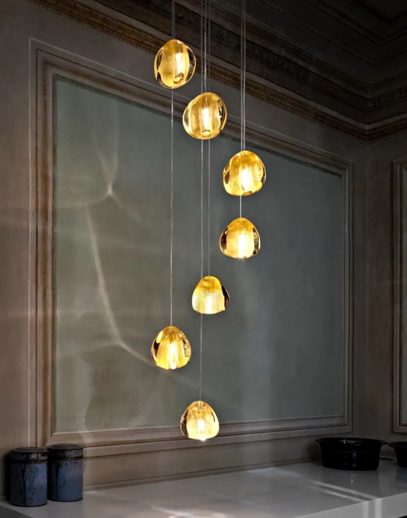 Mizu 7 - Terzani - lampa wisząca – kolor Złoty płatek (nr kat. 0R07SE8A4F)