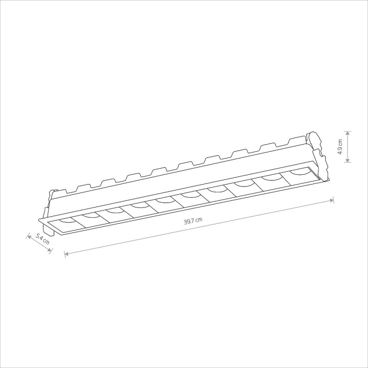 Podtynkowa oprawa liniowa MIDI LED 40W 3000K - Nowodvorski – zdjęcie 6