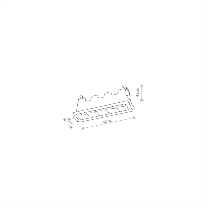 Podtynkowa oprawa liniowa MINI LED 10W 3000K - Nowodvorski – zdjęcie 6