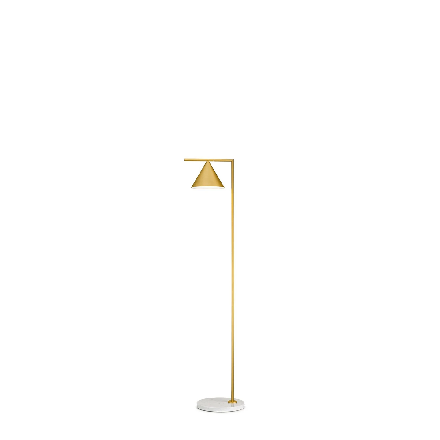 Captain Flint - Flos - lampa podłogowa – kolor Mosiądz szczotkowany / biały marmur (nr kat. F1530059)