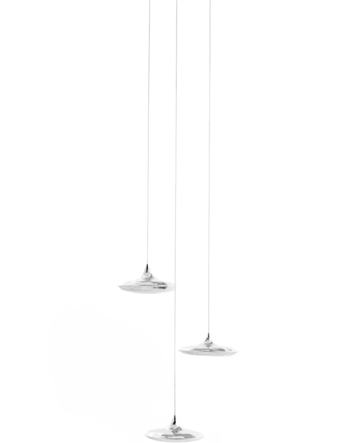 Lampin 13 Set 3 - Zieta - zestaw 3 × lampa wisząca – kolor Inox Polished (nr kat. ZE-LAMPIN-13-SET3-INX-30)