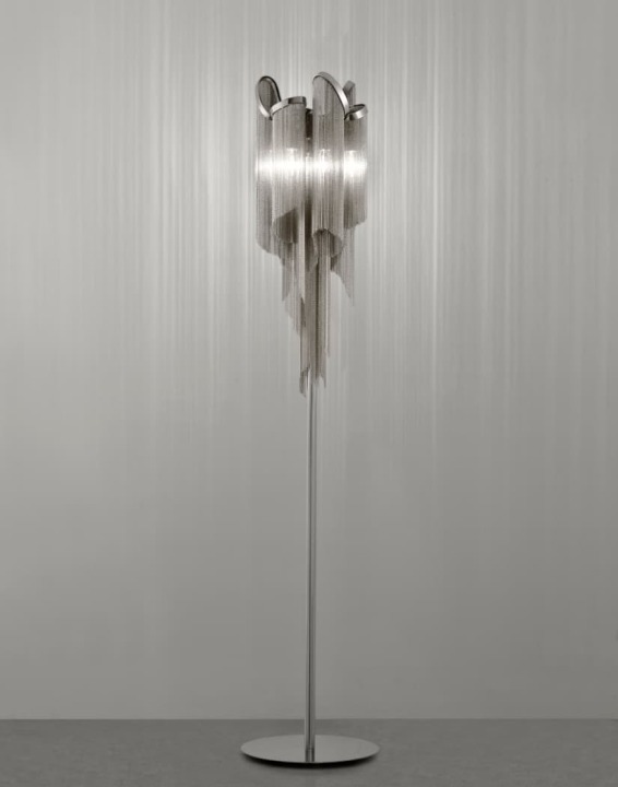 Stream - Terzani - lampa podłogowa – kolor Niklowany (nr kat. 0J65PE7C8F)