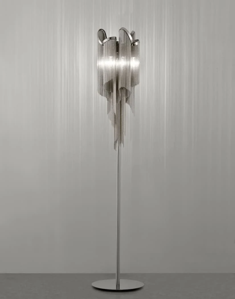 Stream - Terzani - lampa podłogowa – kolor Niklowany (nr kat. 0J65PE7C8F)