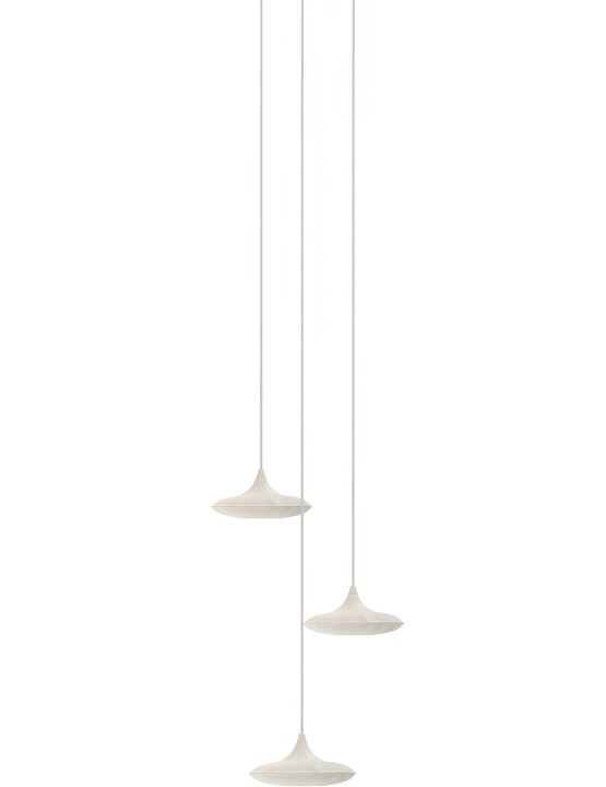 Lampin 13 Set 3 - Zieta - zestaw 3 × lampa wisząca – kolor White Matt 9010 (nr kat. ZE-LAMPIN-13-SET3-WHT-27)