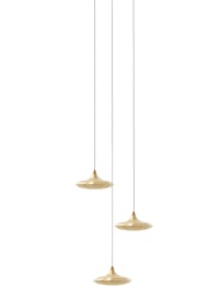 Lampin 13 Set 3 - Zieta - zestaw 3 × lampa wisząca – kolor Heat Flamed Gold (nr kat. ZE-LAMPIN-13-SET3-GLD-40)