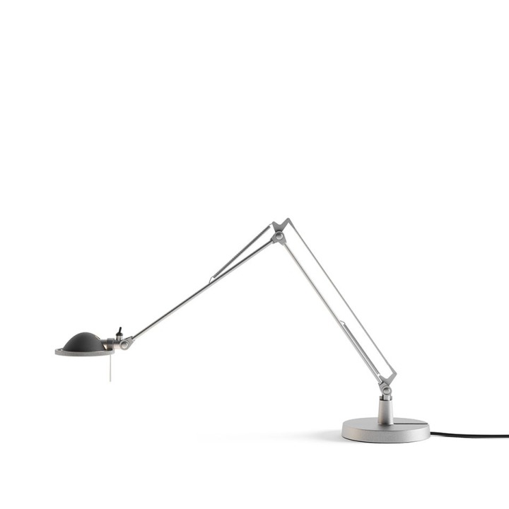 Berenice ramiona 30+30 cm - Luceplan - lampa stołowa – kolor Aluminium (nr kat. LP-D12NPI-ARMS-30-30-CM-ALU-BLAC)