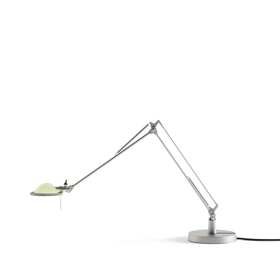 Berenice ramiona 30+30 cm - Luceplan - lampa stołowa – kolor Aluminium (nr kat. LP-D12NPI-ARMS-30-30-CM-ALU-SAGE)