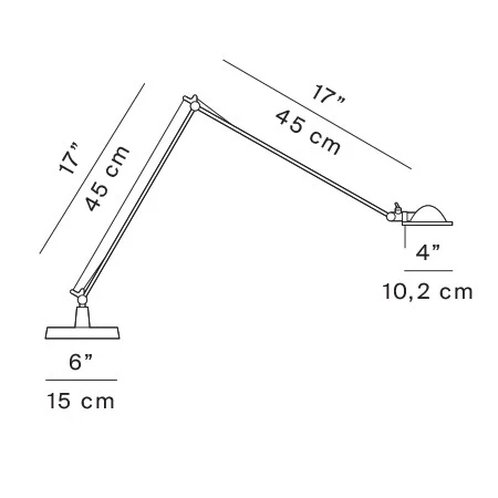 Berenice ramiona 45+45 cm - Luceplan - lampa stołowa – zdjęcie 7
