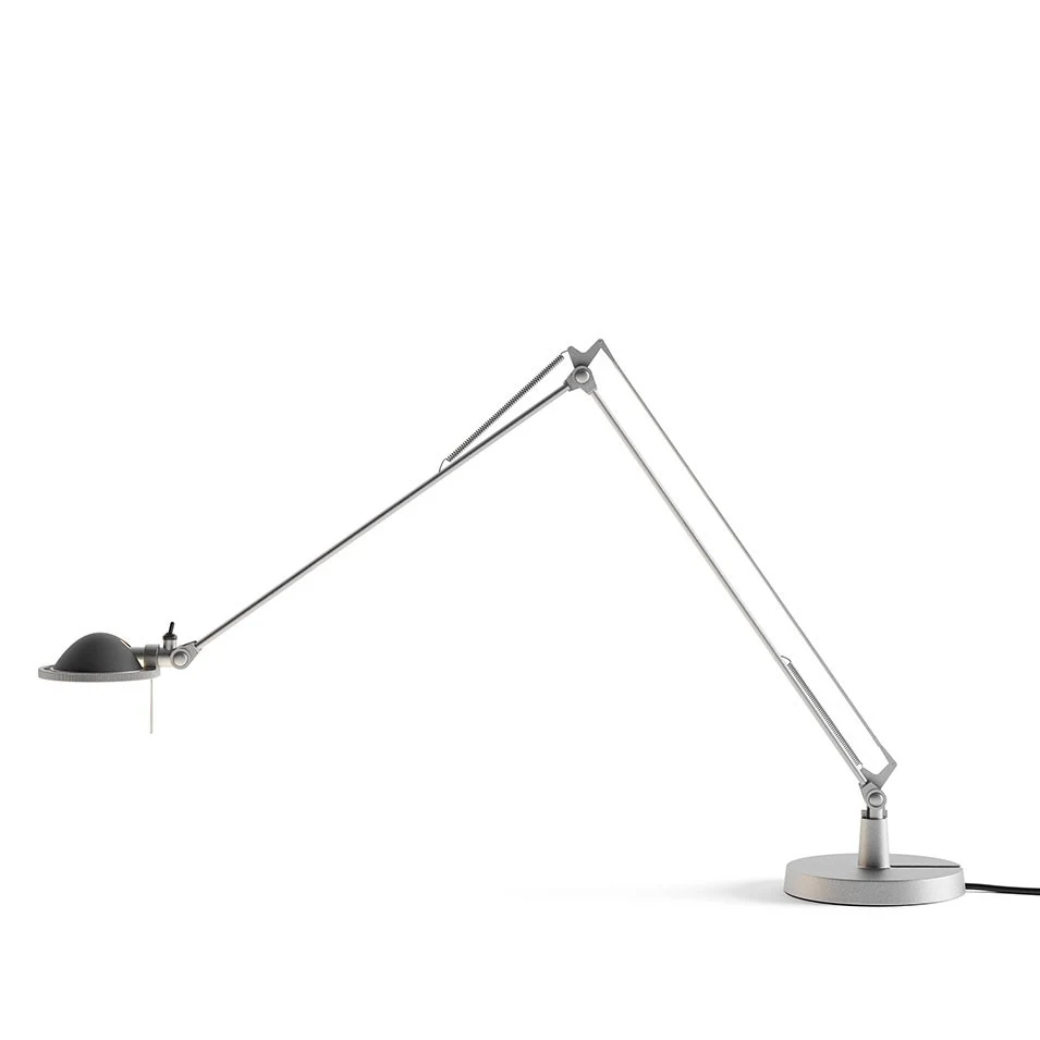 Berenice ramiona 45+45 cm - Luceplan - lampa stołowa – kolor Aluminium (nr kat. LP-D12N-ARMS-45-45-CM-ALU-BLACK)