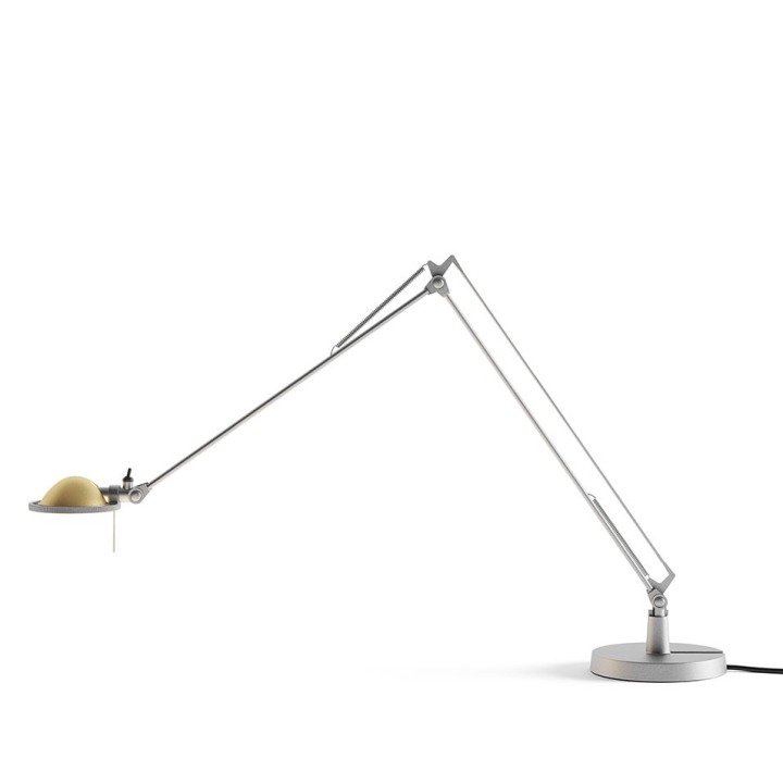 Berenice ramiona 45+45 cm - Luceplan - lampa stołowa – kolor Aluminium (nr kat. LP-D12N-ARMS-45-45-CM-ALU-BRASS)