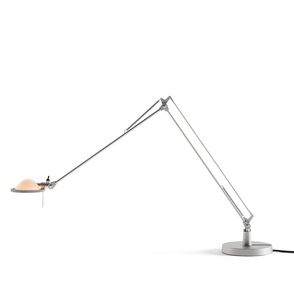 Berenice ramiona 45+45 cm - Luceplan - lampa stołowa – kolor Aluminium (nr kat. LP-D12N-ARMS-45-45-CM-ALU-PINK)