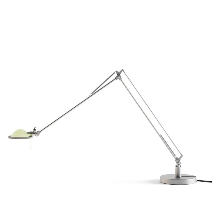 Berenice ramiona 45+45 cm - Luceplan - lampa stołowa – kolor Aluminium (nr kat. LP-D12N-ARMS-45-45-CM-ALU-SAGE-G)