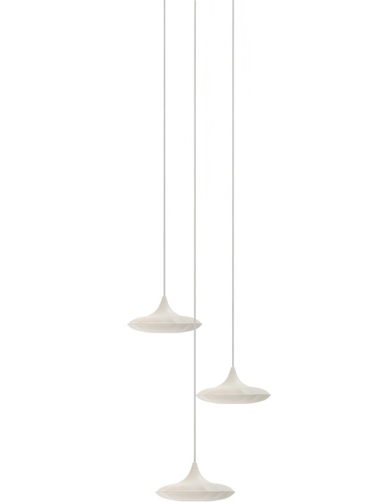 Lampin 15 Set 3 - Zieta - zestaw 3 × lampa wisząca – kolor White Matt 9010 (nr kat. ZE-LAMPIN-15-SET3-WHT-30)