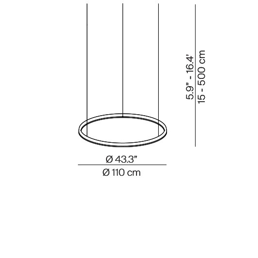 Compendium Circle Ø110 cm - Luceplan - lampa wisząca – zdjęcie 6