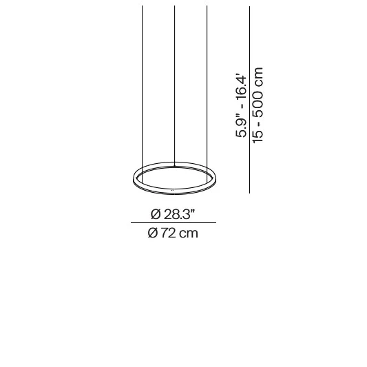 Compendium Circle Ø72 cm - Luceplan - lampa wisząca – zdjęcie 6