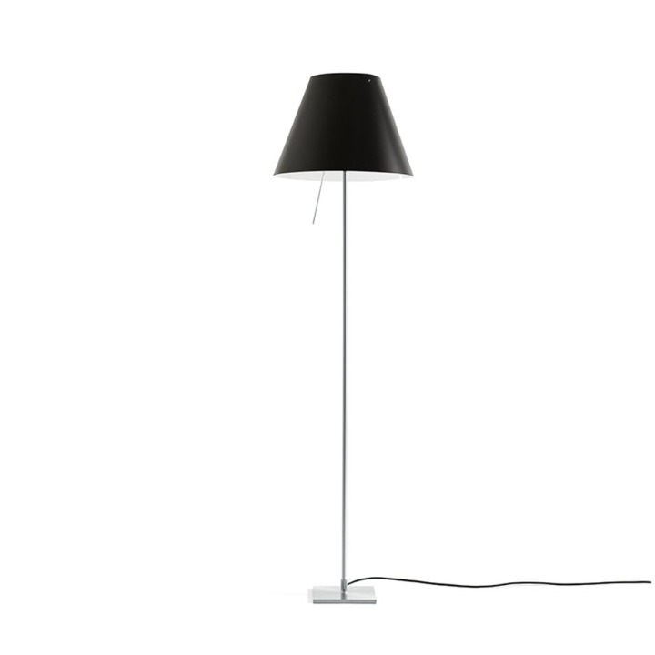 Costanza stała - Luceplan - lampa podłogowa (nr kat. LP-D13TIF-FIXED-BLACK-ON-OFF)