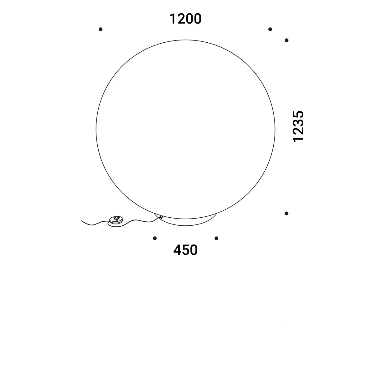 Moon 120 F - Davide Groppi - lampa podłogowa – zdjęcie 7