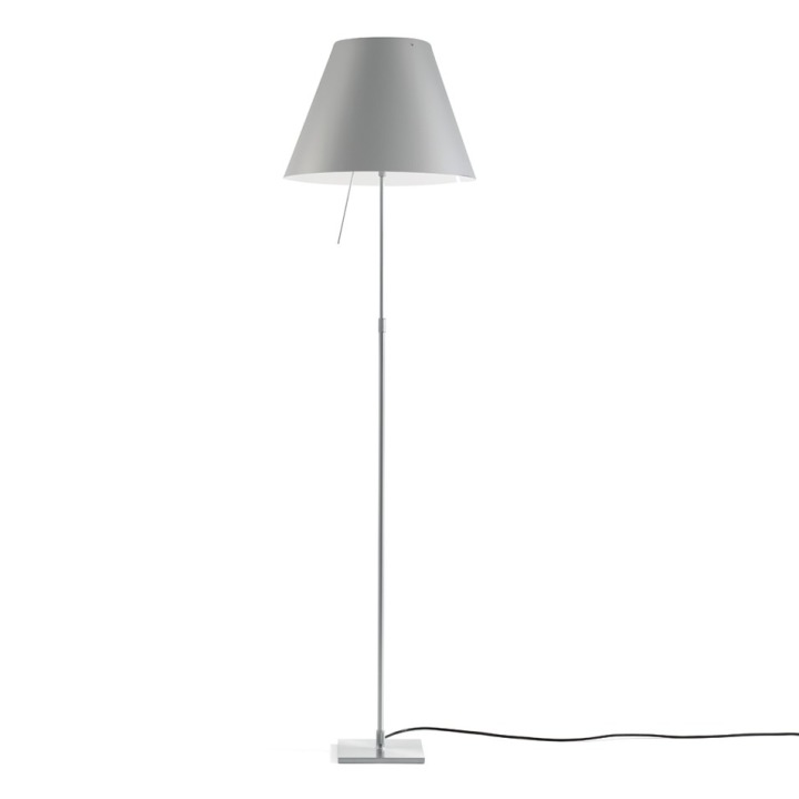 Costanza teleskopowa - Luceplan - lampa podłogowa – kolor Aluminium (nr kat. LP-D13T-TELESCOPIC-ALU-MISTIC-ON)