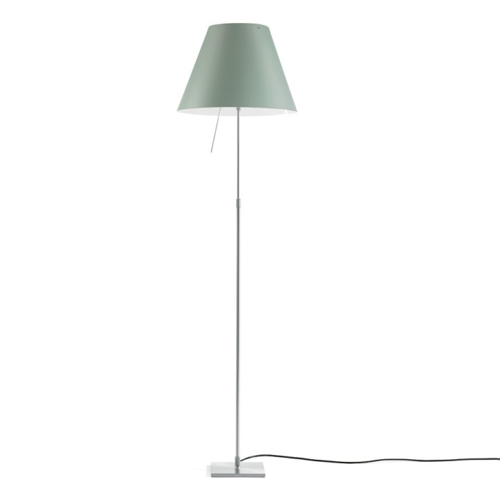 Costanza teleskopowa - Luceplan - lampa podłogowa – kolor Aluminium (nr kat. LP-D13T-TELESCOPIC-ALU-COMFOR-ON)