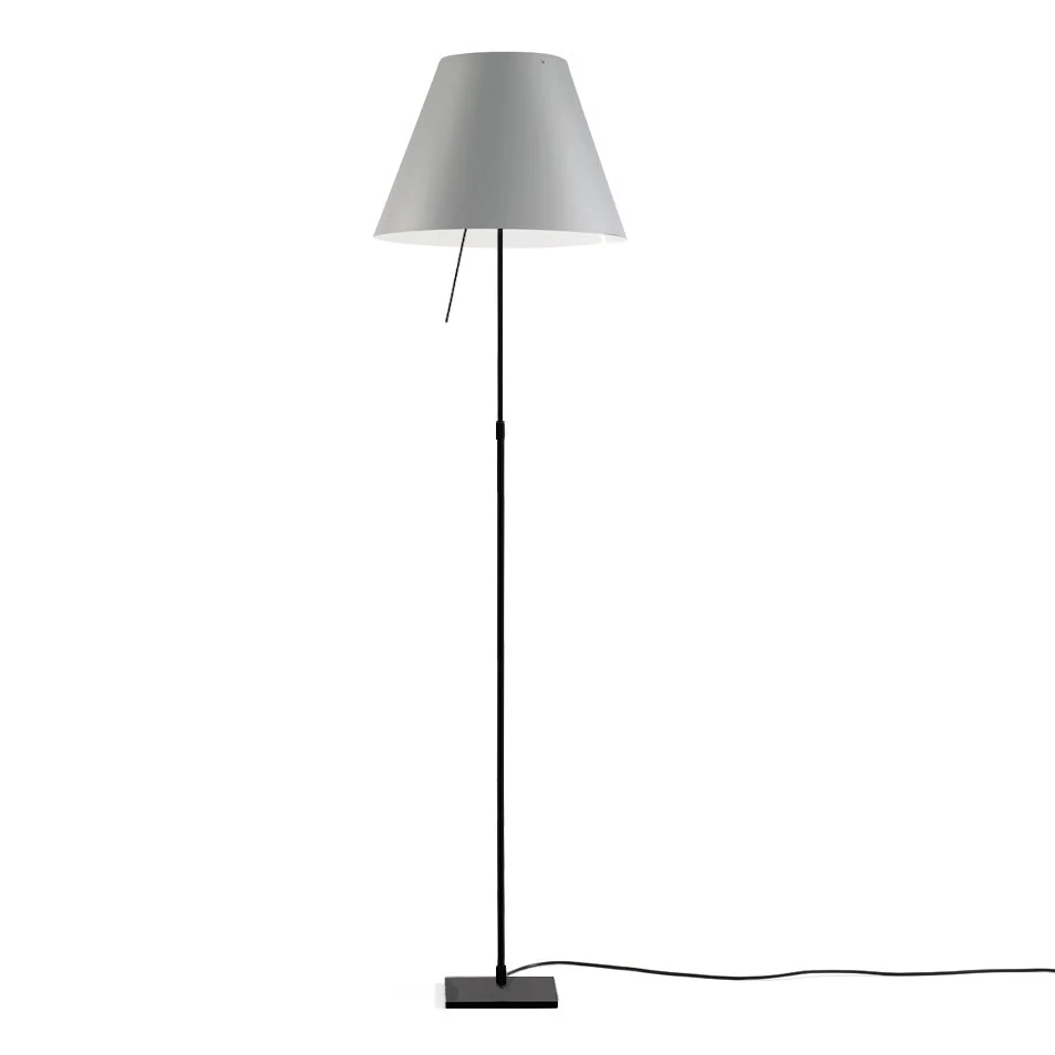 Costanza teleskopowa - Luceplan - lampa podłogowa – kolor Czarny (nr kat. LP-D13T-TELESCOPIC-BLACK-MISTIC)