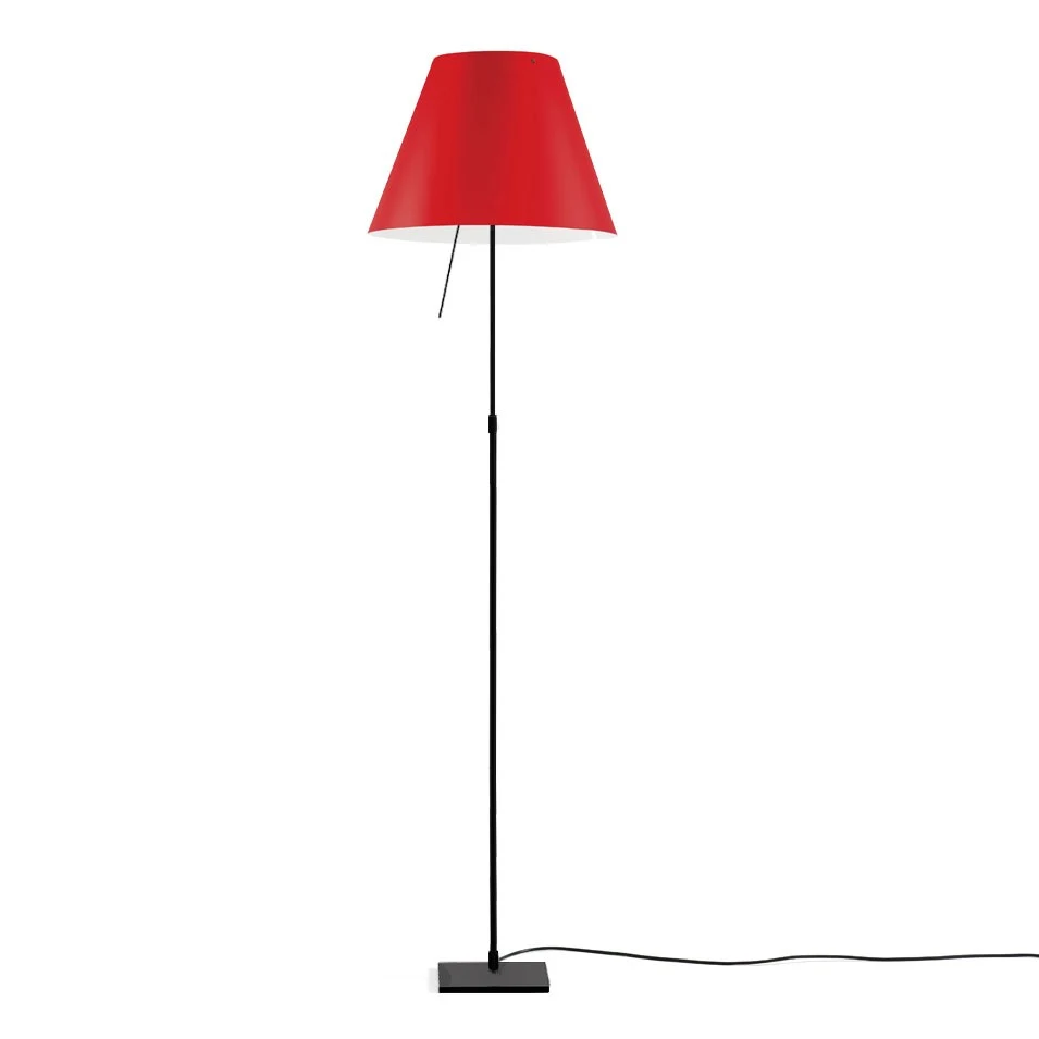 Costanza teleskopowa - Luceplan - lampa podłogowa – kolor Czarny (nr kat. LP-D13T-TELESCOPIC-BLACK-PRIMAR)